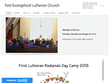 Tablet Screenshot of firstlutheranredlands.org